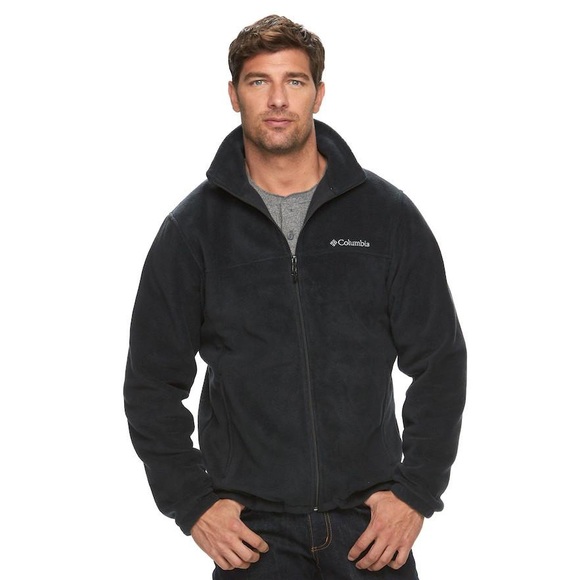 mens black columbia fleece jacket